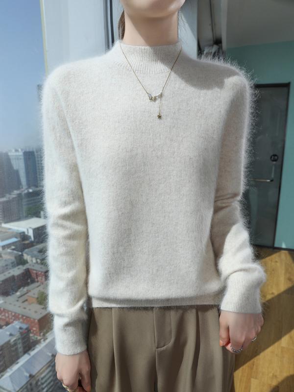 ニット セーター レディース ミンク カシミヤ タートルネック プルオーバー ゆったり 暖か トップス 長..