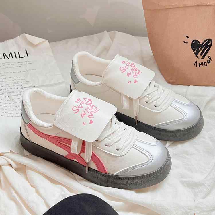 スニーカー レディース 板鞋 クリーム 小白 シューズ ローカット 婦人靴 スポーツ 運動靴 ランニング カジュアル 普段使い ブラック ピンク系