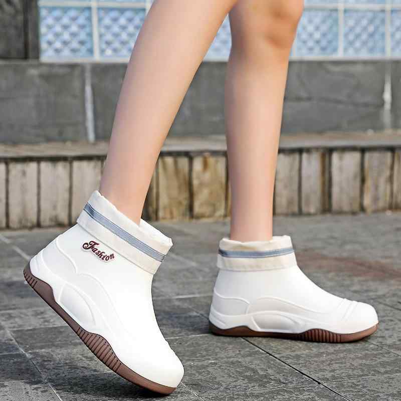 レインシューズ レディース 女性用 防水 滑り止め ローカット キャンプ 料理用 耐摩耗性 暖かい 裏起毛..