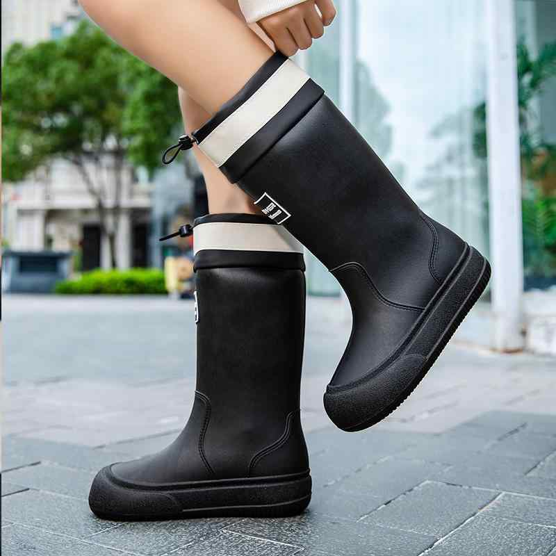 レインシューズ レディース 中筒丈 雨靴 防水 滑り止め キッチン 洗車 ガーデニング アウトドア キャンプ おしゃれ かわいい カジュアル