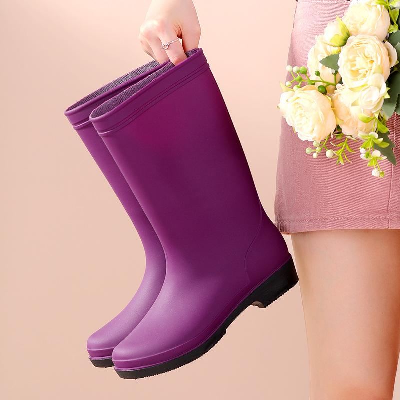 レインシューズ レディース 中筒 防水 婦人 長靴 滑り止め 厚底 ラバーシューズ レインブーツ 台所 家庭菜園 園芸 ガーデニング 春秋