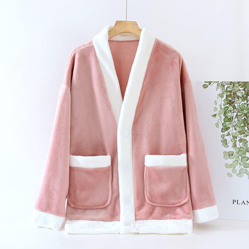 パジャマ レディース 冬用 フランネル 珊瑚マイヤー 厚手 あったか 上着 カーディガン 部屋着 寝巻き ..