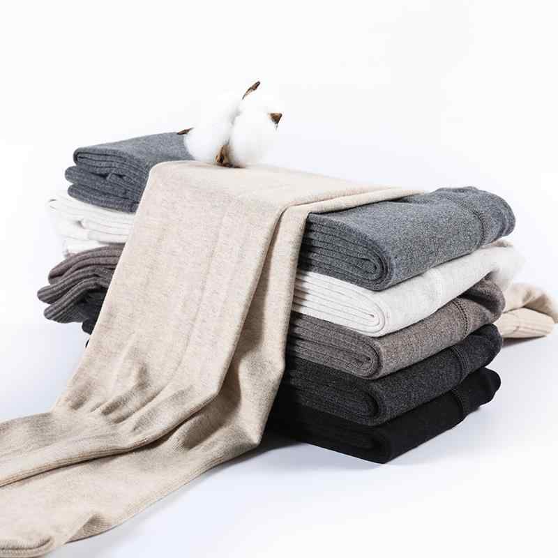 レギンス レディース 大きいサイズ 高身長 スパッツ リブ 綿混紡 コットンブレンド 伸縮性 ウエストゴム 無地 黒 ブラック グレー ブラウン 10分丈 一体型(4)