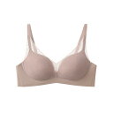 ブラジャー レディース 女性用 レース ノンワイヤー 蚕糸 通気性 フルカップ 寄せ上げ 無縫製 モールドカップ モダール 肌色 ブラック S M L XL