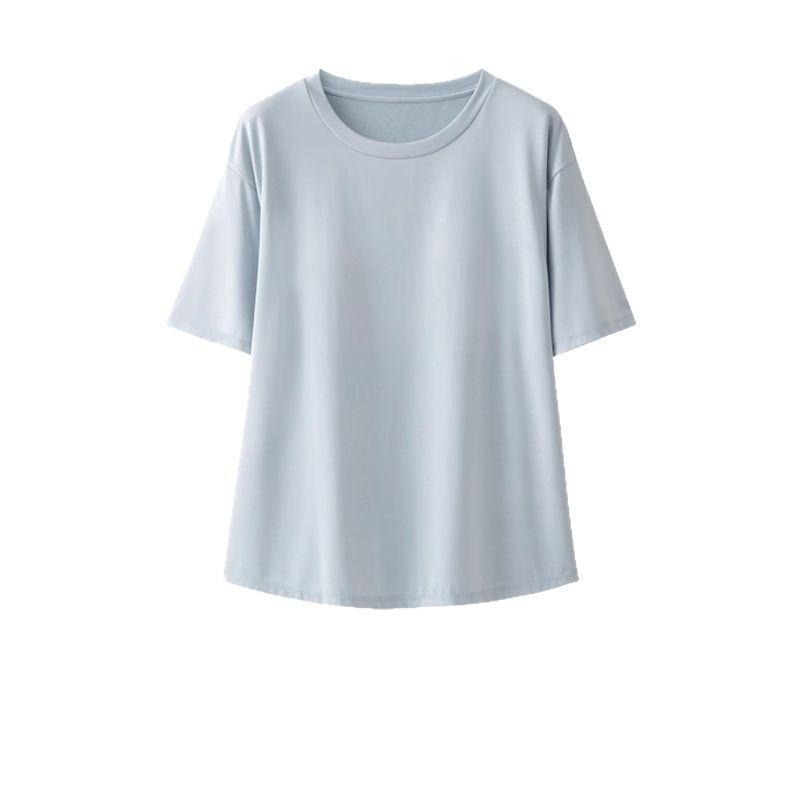 Tシャツ レディース ルームウェア 半袖 竹繊維 ショートパンツ 長ズボン 夏 薄手 大きいサイズ パジャマ 上下セット 綿 混紡 ゆったり ラウンドネック かわいい 部屋着 リラックスウェア