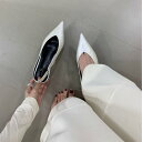 サンダル レディース 春夏 ポインテッドトゥ バックストラップ シルバー シルバー ...
