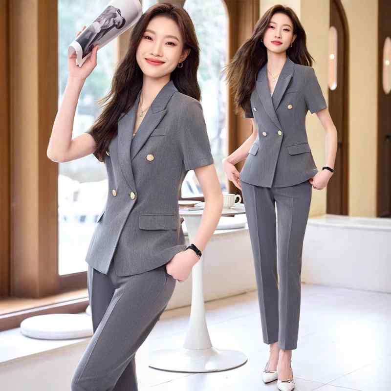 スーツ レディース 半袖 薄手 ジャケット パンツ スカート フォーマル オフィス ビジネス 面接 転職 就..