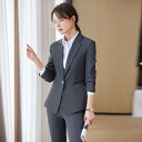 スーツ レディース 春秋 面接用 事務服 制服 仕事着 テーラード ポリエステル 洗える ブラック グレー ネイビー 無地 長袖 パンツスーツ スカートスーツ ベスト付き