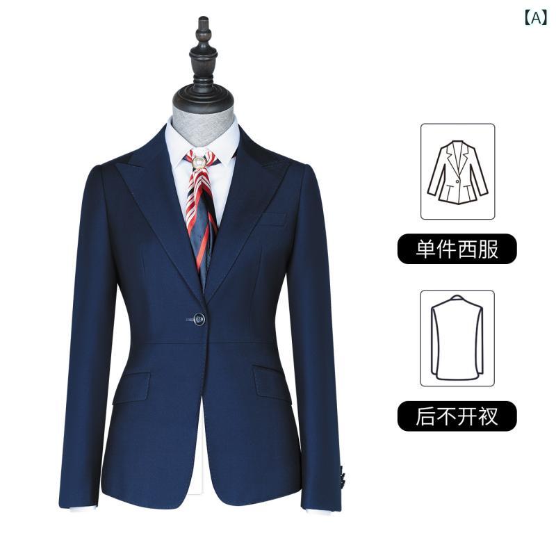 スーツ レディース メンズ ビジネス フォーマル 羊毛 ウール混紡 仕事着 オフィスタイル 女性用 男性用 紺色 ネイビー ブラック ストライプ