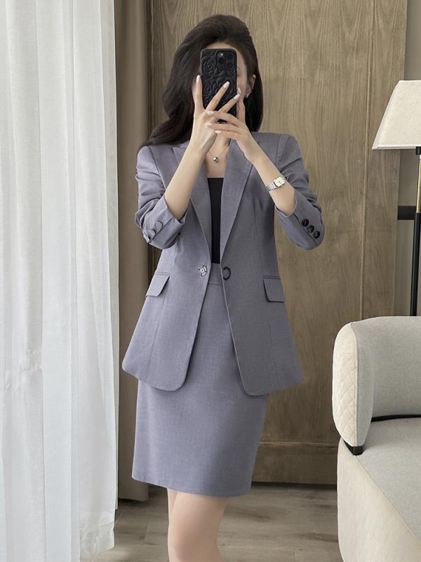 スーツ レディース オフィス フォーマル テーラードジャケット パンツ スカート セットアップ ポリエステル 紺色 黒 グレー S M L XL XXL XXXL XXXXL