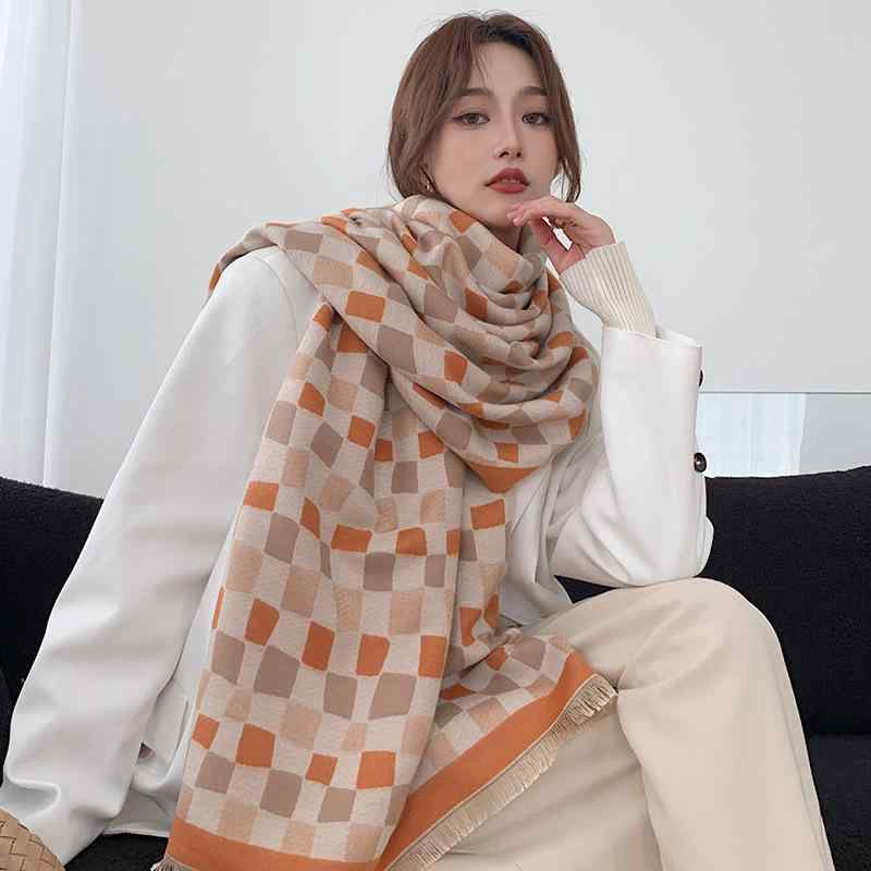 マフラー レディース 秋冬 チェック柄 厚手 ショール ストール オフィス ひざ掛け 膝かけ あったか 暖か 防寒 冷房対策 かわいい ガーリー ピンク系2