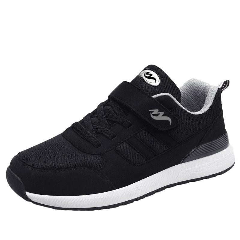 スニーカー メンズ レディース 介護シューズ リハビリシューズ 高齢者シューズ 柔らかい 靴 秋 男女兼用 面ファスナー 履きやすい ブラック ブルー レッド