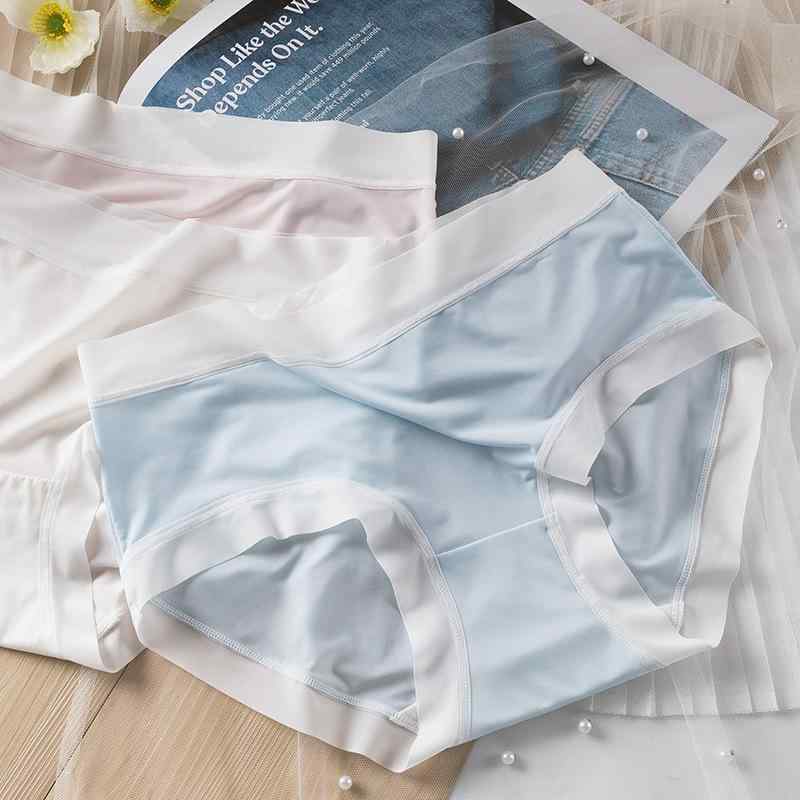 ショーツ レディース 女性用 春夏 薄手 綿 通気性 無縫製 ノーライン スタンダードショーツ パンツ 接触冷感 ピンク系 ブルー系