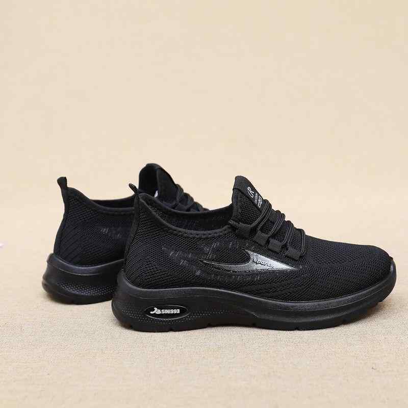 スニーカー レディース 婦人靴 高齢者 運動靴 春秋 スポーツシューズ 履きやすい 滑り止め 転倒防止 衝撃吸収 通気性 メッシュ 散歩 ウォーキング 黒 紫 グレー