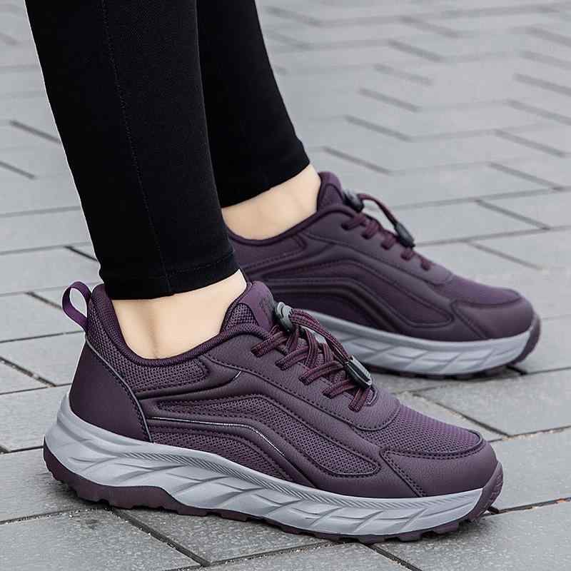 スニーカー レディース 春 スポーツ 高齢者 シューズ 介護シューズ 運動靴 リハビリ 婦人靴 衝撃吸収 滑り止め 36 37 38 39 40 紫 グレー ブラック