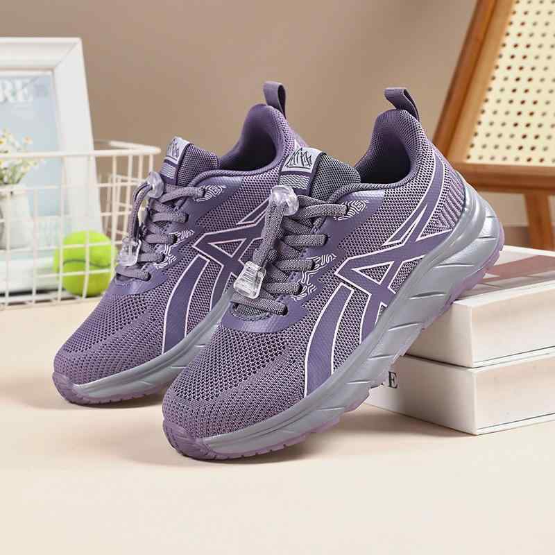 スニーカー レディース 婦人靴 高齢者 介護シューズ リハビリシューズ 春夏 軽量 通気性 滑り止め 履きやすい 柔らかい 中敷き 紫 黒 ブラック ピンク グレー