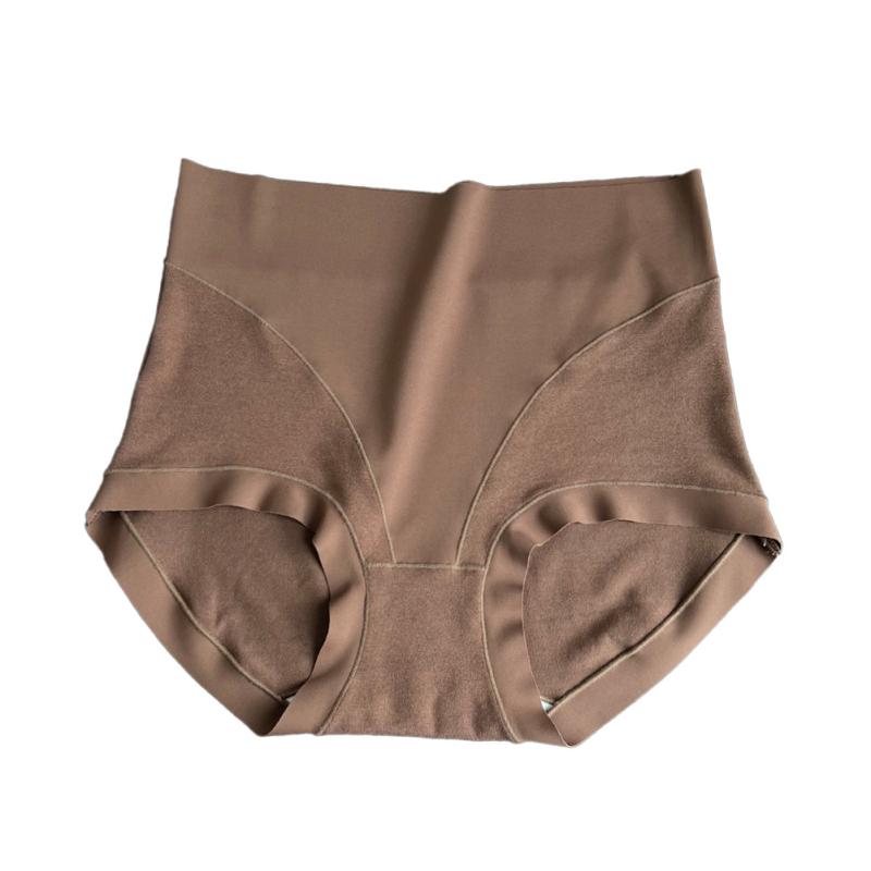 パンツ レディース 秋冬 暖か 高腰 大きいサイズ ショーツ シームレス メラード 高腰 腹押さえ ストレッチ 起毛 粘纤 桑蚕丝 無地 暖咖 迷雾灰 裸肤 墨本橙 悠藍色 秋香黄 安可克拉红