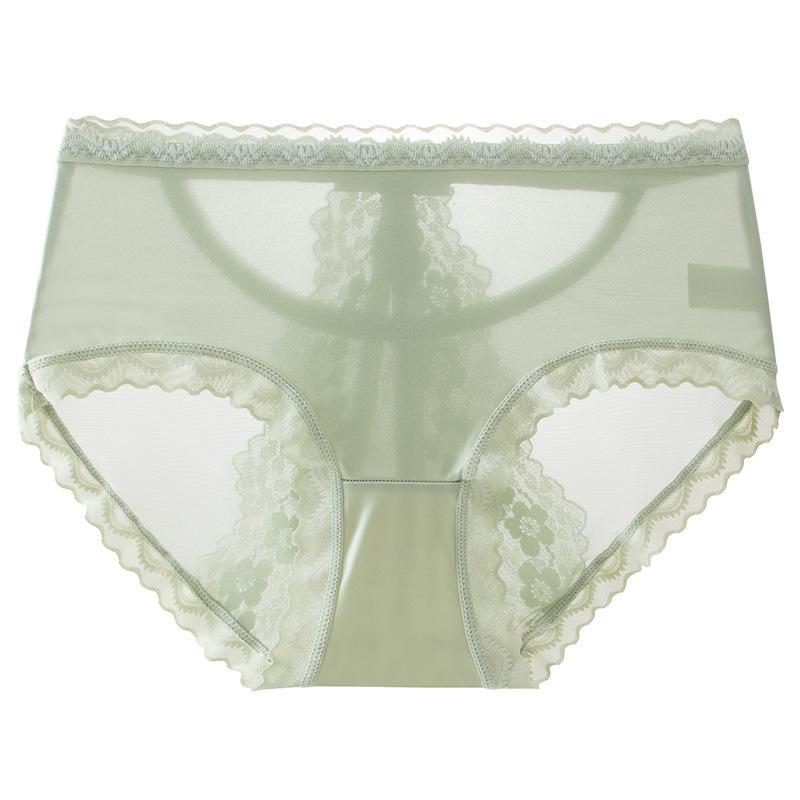 ショーツ レディース 女性用 綿 レース 中間ウエスト 蝶結び付き かわいい セクシー 通気 肌色 緑 黒 グレー ピンク系 M L XL オールシーズン