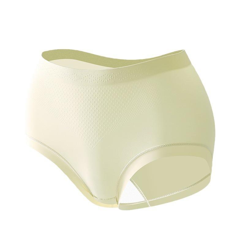 ショーツ レディース 女性用 下着 パンツ 中間ウエスト シームレス 無地 通気性 快適 塑腰 伸縮性 ナイロン 綿 婦人 春夏 秋冬