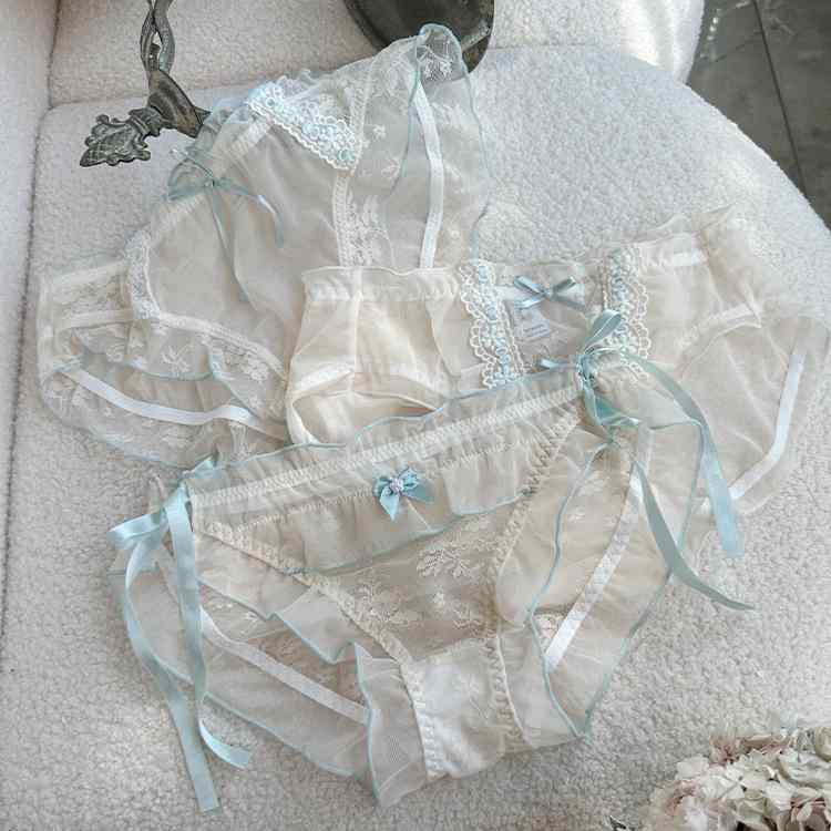 ショーツ レディース 薄手 メッシュ 切り替え レース 透け感 通気性 吸湿速乾 M L XL かわいい フェミニン 春夏(x10)