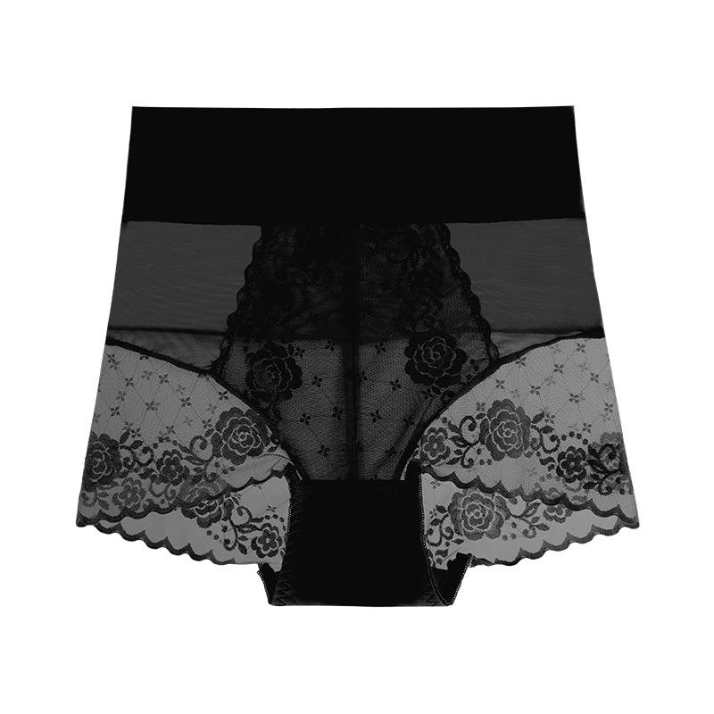 ショーツ レディース 女性用 下着 スタンダードショーツ 綿 レース付き 通気性 高 elastic カ High ela..