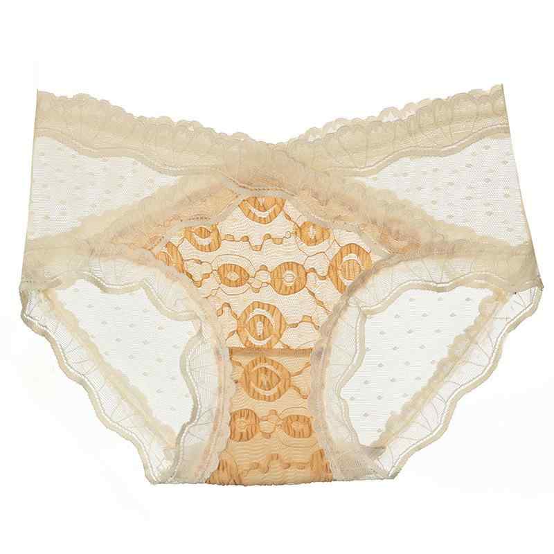 ショーツ レディース 女性用 シームレス レース 通気性 中間ウエスト 無地 スタンダードショーツ 伸縮..