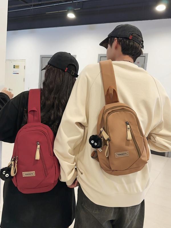 ショルダーバッグ レディース 大容量 斜めがけ ナイロン製 カジュアル ストリート ブラック ホワイト ..