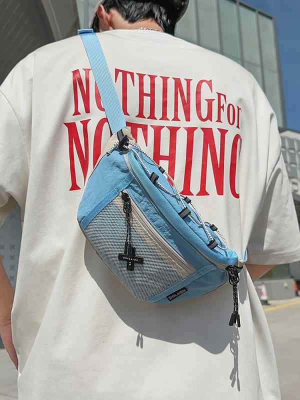 ボディバッグ メンズ レディース ストリート アウトドア 多機能 ウエストバッグ 斜めがけ 鞄 スポーティー 軽量 防水 大容量 ナイロン 通勤 サイクリング ブラック パープル グリーン ブルー