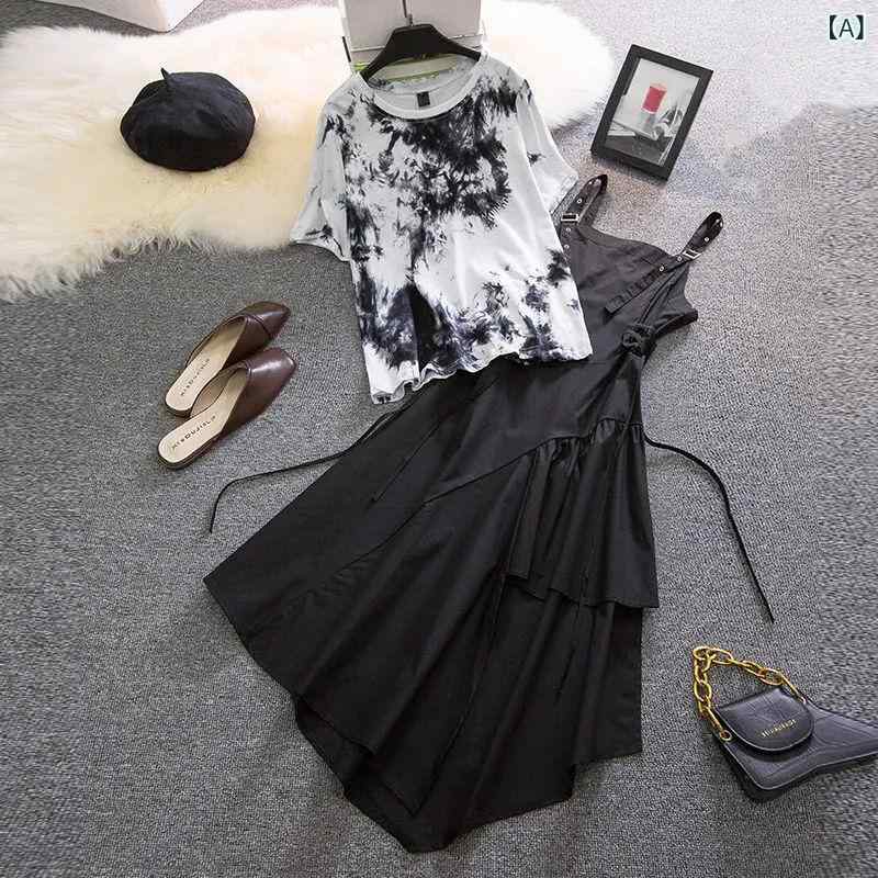 太った 妹の 背もたれの ワンピース 2025 夏 新型の 大きいサイズ 婦人 服の 洋風は やせて 太っています