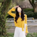 Xiao Qi 2025 春 甘い スーツ 女性 カーディガン レース カート 2点セット