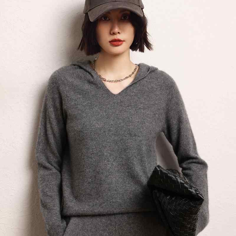 ニット レディース 混 シームレス パーカー 秋冬 長袖 トップス プルオーバー ゆったり 柔らかい 無地 青 紫色 グレー ブラック