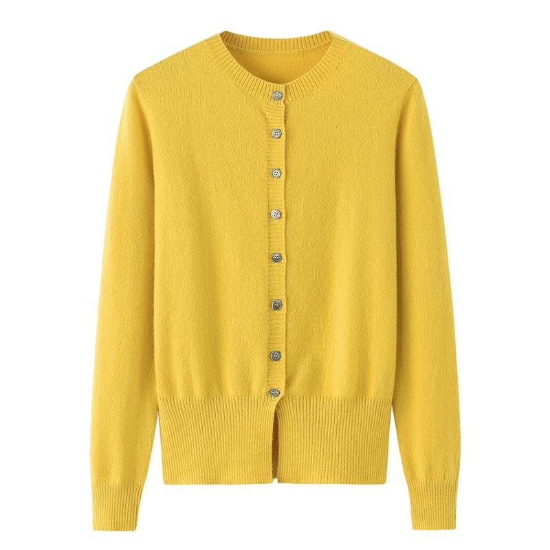 ニット レディース カーディガン ウール 混紡 Vネック トップス 秋冬 あったか 通勤 きれいめ ブラック レッド系