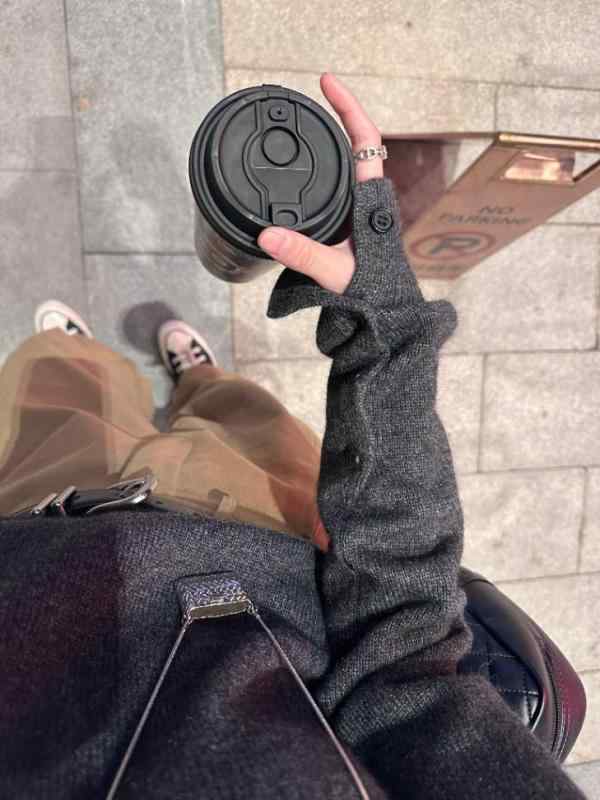 ニット レディース セーター 長袖 丸首 混 ウール グレー トップス プルオーバー オフィス カジュアル 秋冬