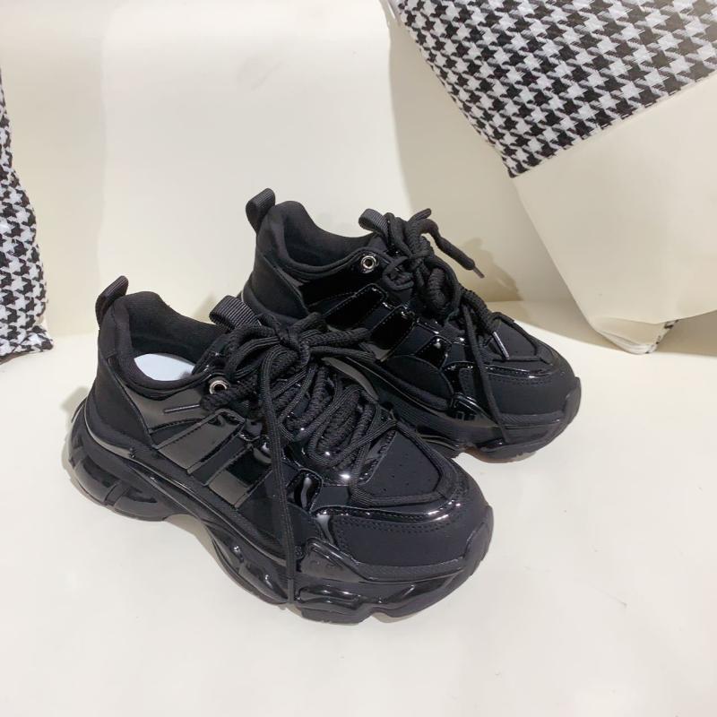 スニーカー レディース 厚底 レザースニーカー 革 運動靴 スポーツシューズ カジュアルシューズ 婦人靴 ローカット ラウンドトゥ ブラック シルバー 通気性