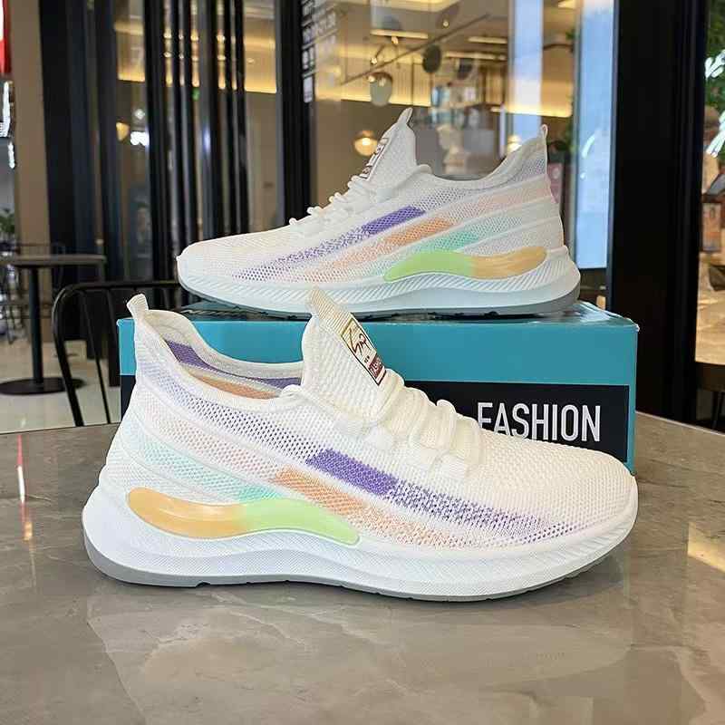 スニーカー レディース 婦人靴 スリッポン スニーカータイプ 運動靴 ランニングシューズ 通気性 ローカット フラットソール 黒 白 グレー ピンク 赤 紫 春夏 秋 普段使い(4)