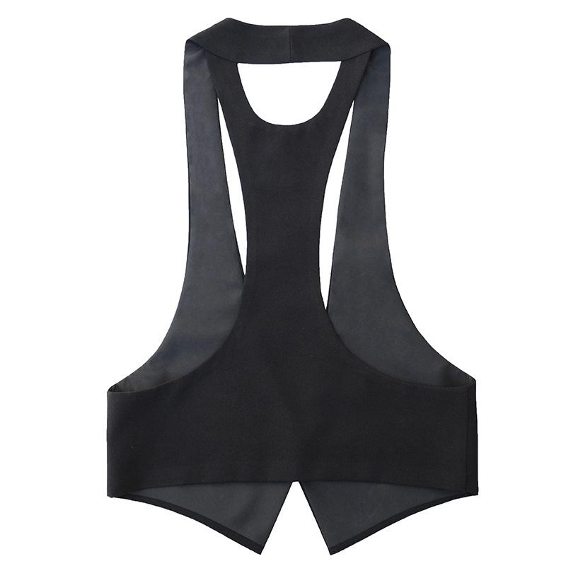 ベスト レディース 春夏 ショート丈 シフォン ノースリーブ トップス 薄手 無地 アウター 羽織り 通勤 カジュアル きれいめ 黒 白