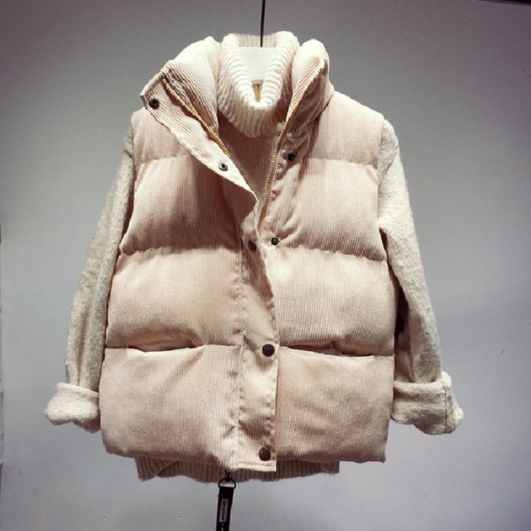 ベスト レディース 秋冬 コーデュロイ あったか ゆったり 韓国 ジレ ファスナー ジャケット アウター 厚手 ピンク系 グレー ブラック 杏色 ポリエステル 通勤