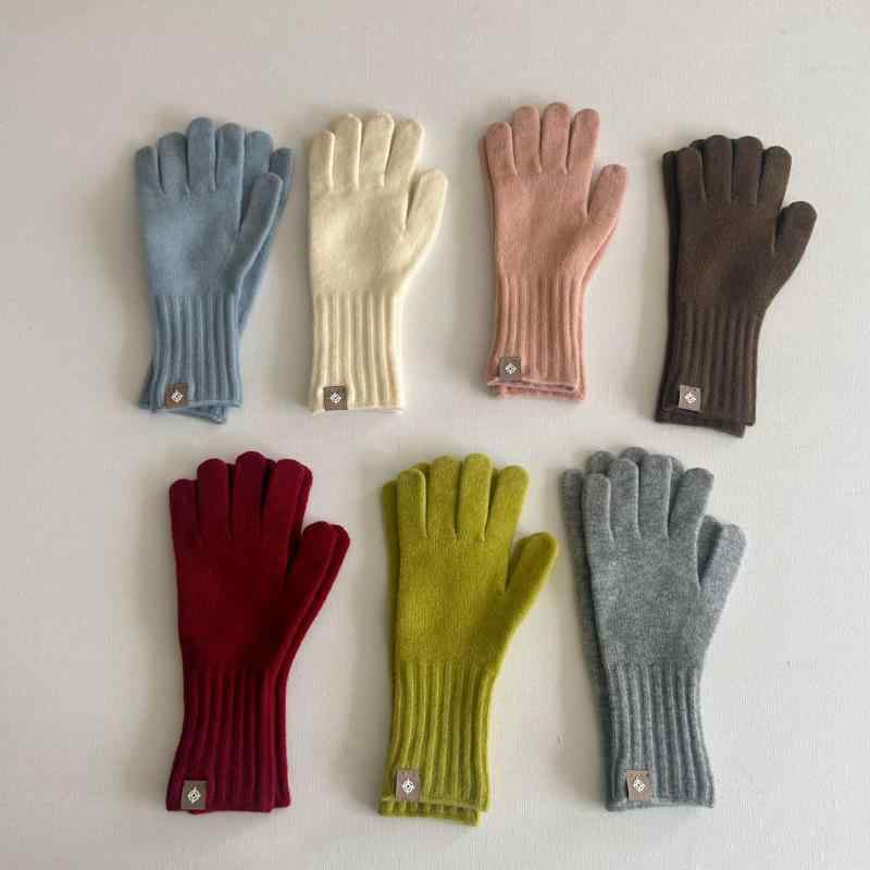 手袋 レディース ニット手袋 秋冬 スマートフォン対応 防寒 暖かい 五本指 グローブ 自転車 バイク 通..