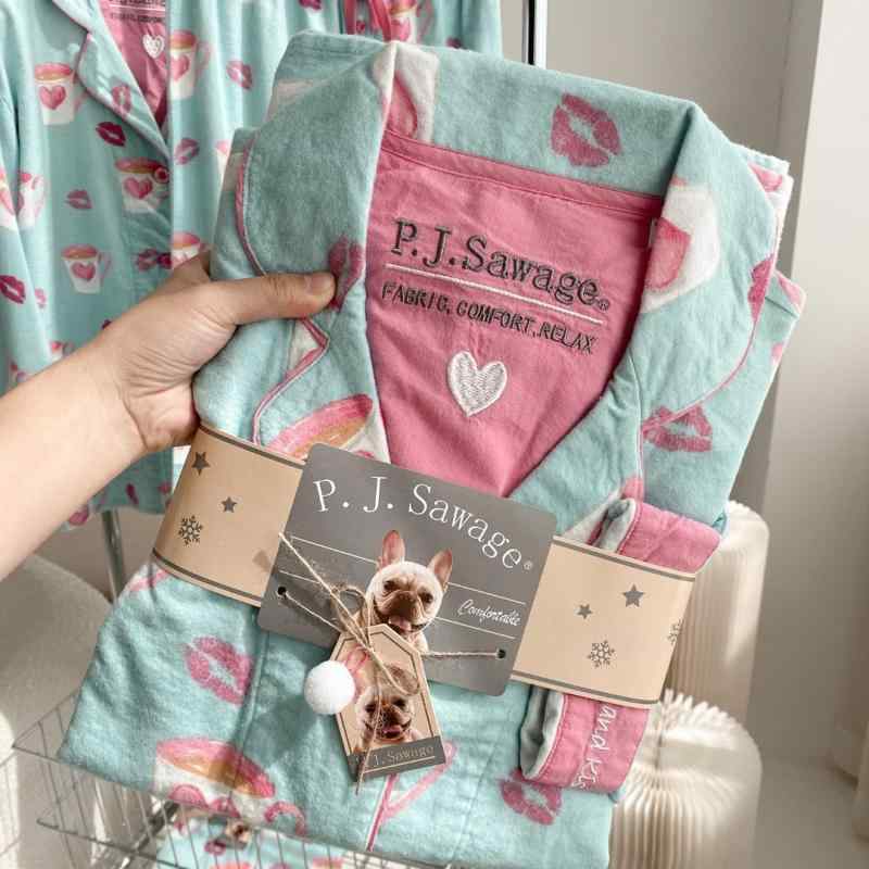 パジャマ レディース 春秋 部屋着 綿 長袖 長ズボン 上下セット かわいい アニマル柄 ルームウェア 炭..