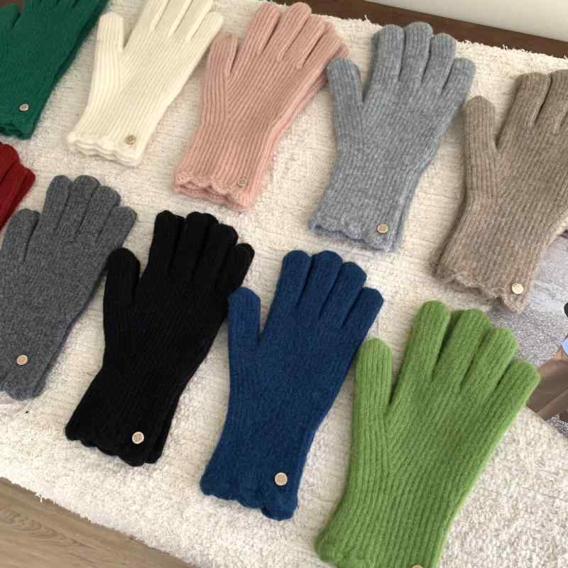 手袋 レディース 女性用 花柄 ニット グローブ 秋冬 暖かい タッチパネル対応 スマートフォン対応 ウー..