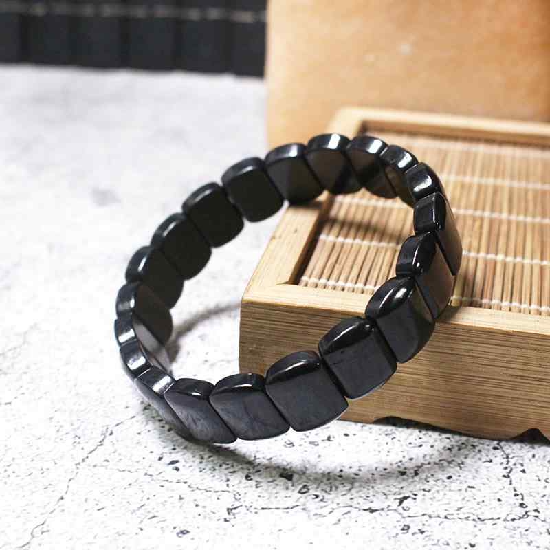 ブレスレット メンズ レディース シュンガイト 異国風 エスニック パワーストーン お守り