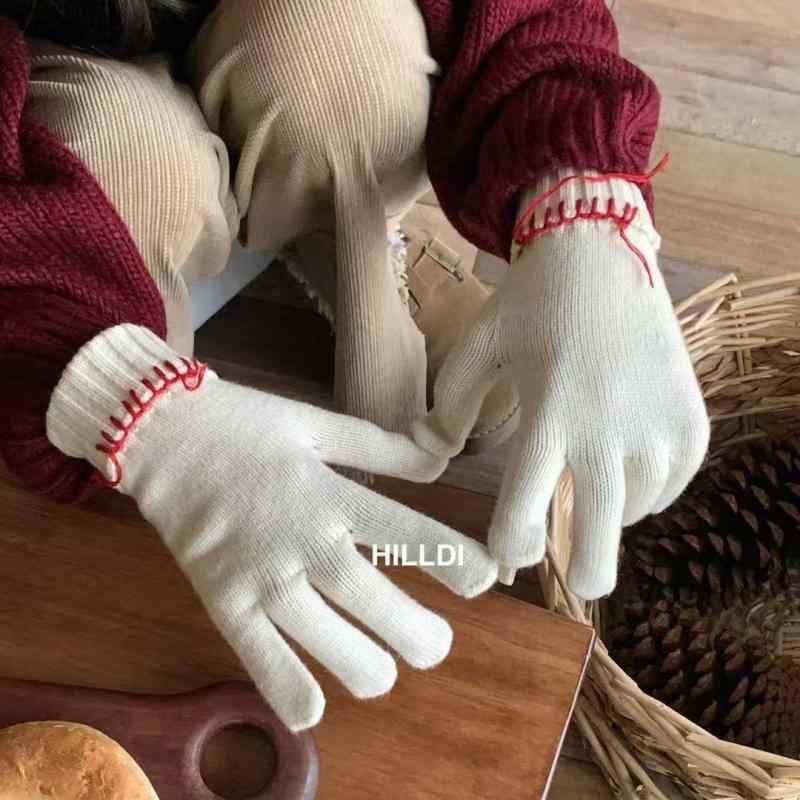 手袋 レディース 秋冬 ニット 手袋 スマートフォン対応 防寒 グローブ 学生 かわいい 通勤 通学 ギフト プレゼント ホワイト グレー ブラック レッド コーヒー色 グリーン ブルー パープル ローズレッド カーキ ワインレッド2(4)