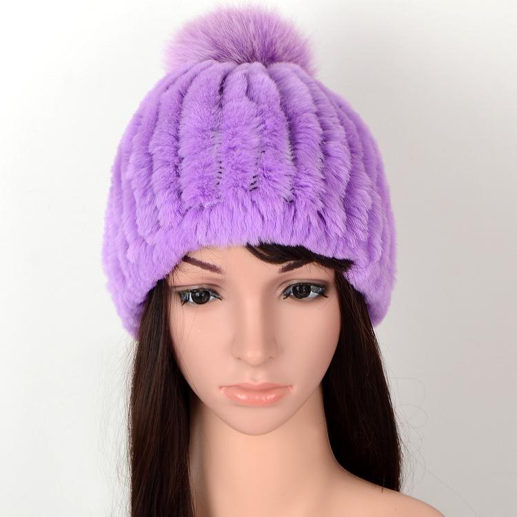 帽子 レディース 秋冬 ラビットファー ニット帽 学生 防寒 保温 厚手 ニット ビーニー 霜降り シャーベ..