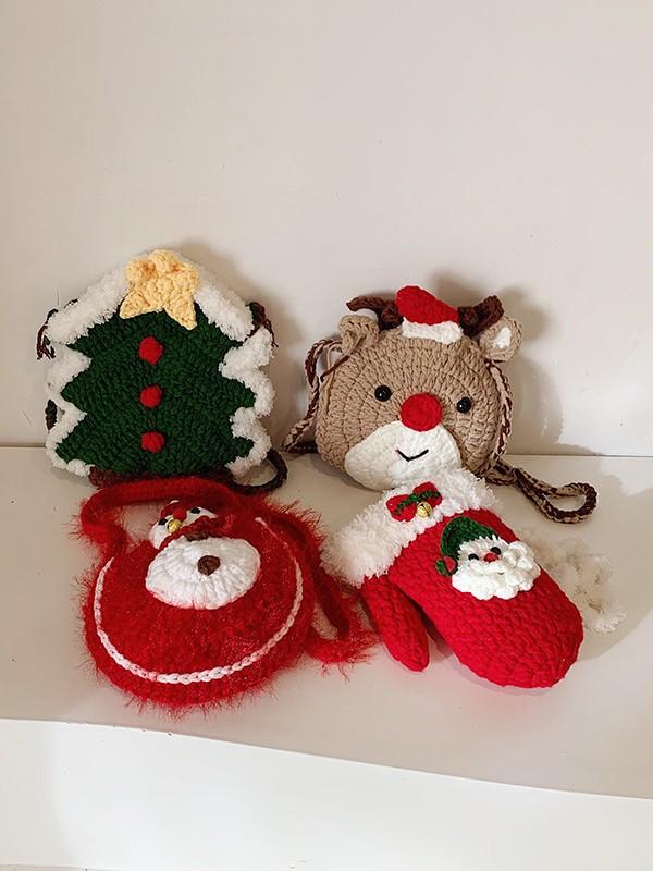 子供用 バッグ 手編み 毛糸 クリス