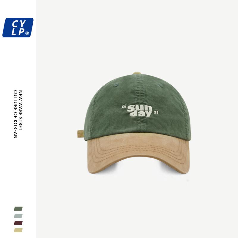 帽子 男性用 女性用 切り替え 撞色 野球帽 ウォッシュド コットン 紫外線対策 日よけ 普段使い