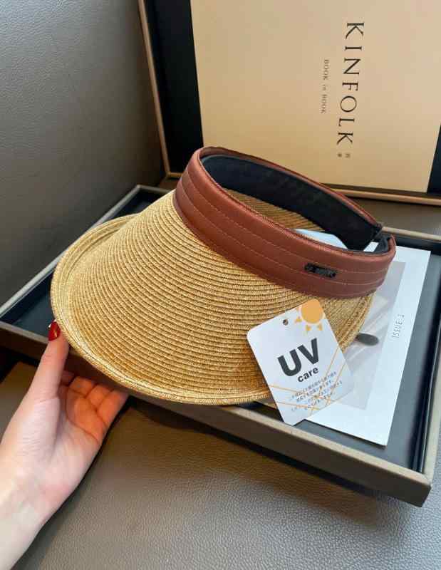 麦わら帽子 レディース 婦人帽子 春夏 ラフィアハット 深咖色 ブラック ピンク系 チョコレート ベージュ 日焼け防止 紫外線対策 通気性 旅行 空頂帽2