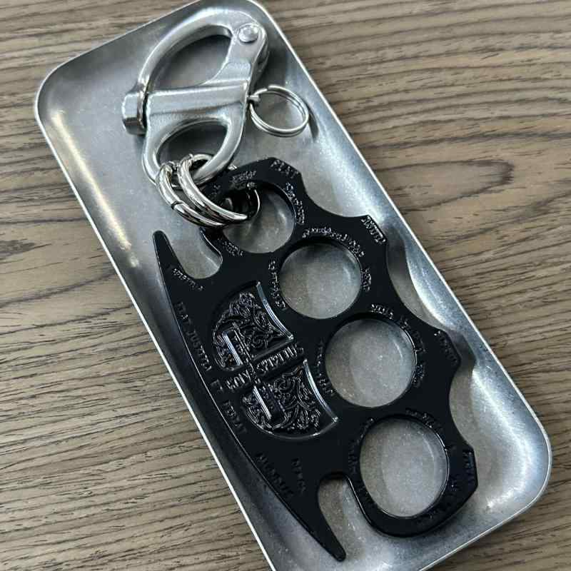 キーホルダー ラバーリング付き 南京錠風 亜鉛合金製 ストリートファッション パンクスタイル メンズ ..