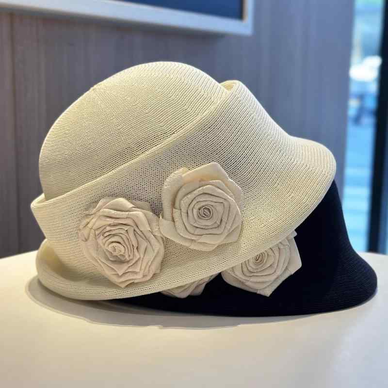 帽子 レディース 漁夫帽 バケットハット 日よけ UVカット 紫外線対策 花柄 春夏 秋冬 普段使い お出かけ 旅行2(4)