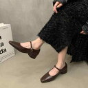 パンプス レディース マリージェーン スクエアトゥ チャンキーヒール ストラップ 超繊維 3cm-5cmヒール ローヒール 婦人靴 かわいい シンプル 春 黒 ...