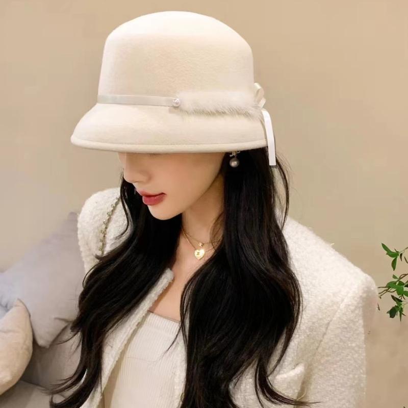 帽子 レディース 秋冬 ベレー帽 ウール 漁夫帽 バケットハット リボン かわいい おしゃれ ハット 普段..